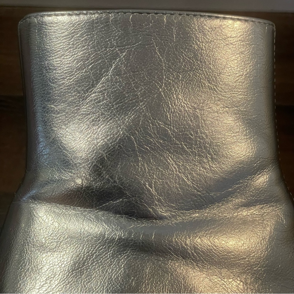 Zara Silver Metallic Kitten Heel Ankle Boots Date Night Clubbing EU 37/US 6 - Picture 11 of 14